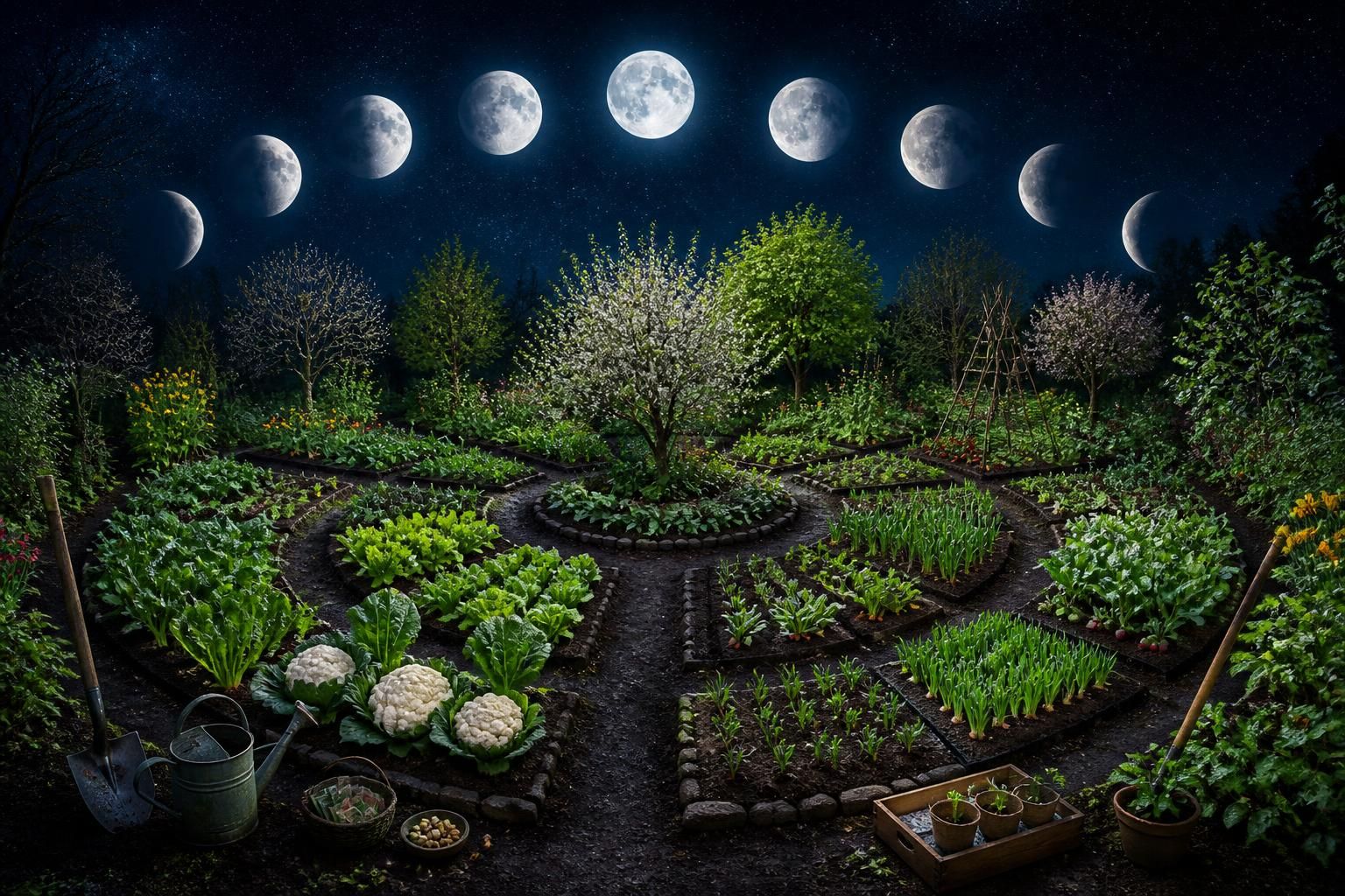 découvrez comment jardiner avec la lune grâce à notre calendrier lunaire mois par mois, pour des plantations réussies et un potager en pleine santé toute l'année.