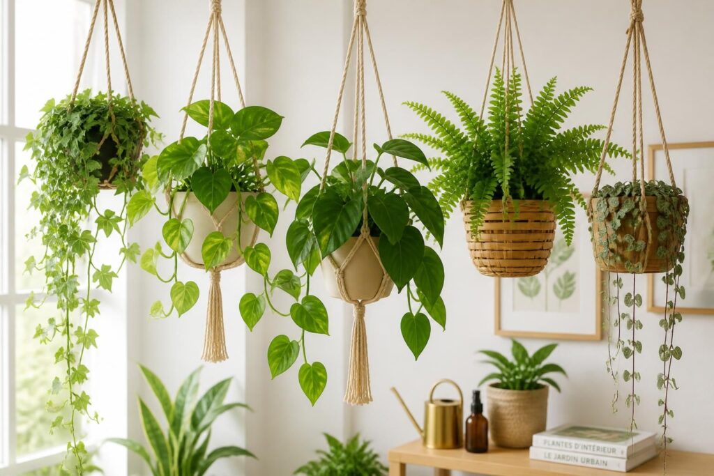 découvrez quelles espèces de plantes suspendues choisir et apprenez comment les entretenir facilement pour embellir votre intérieur.