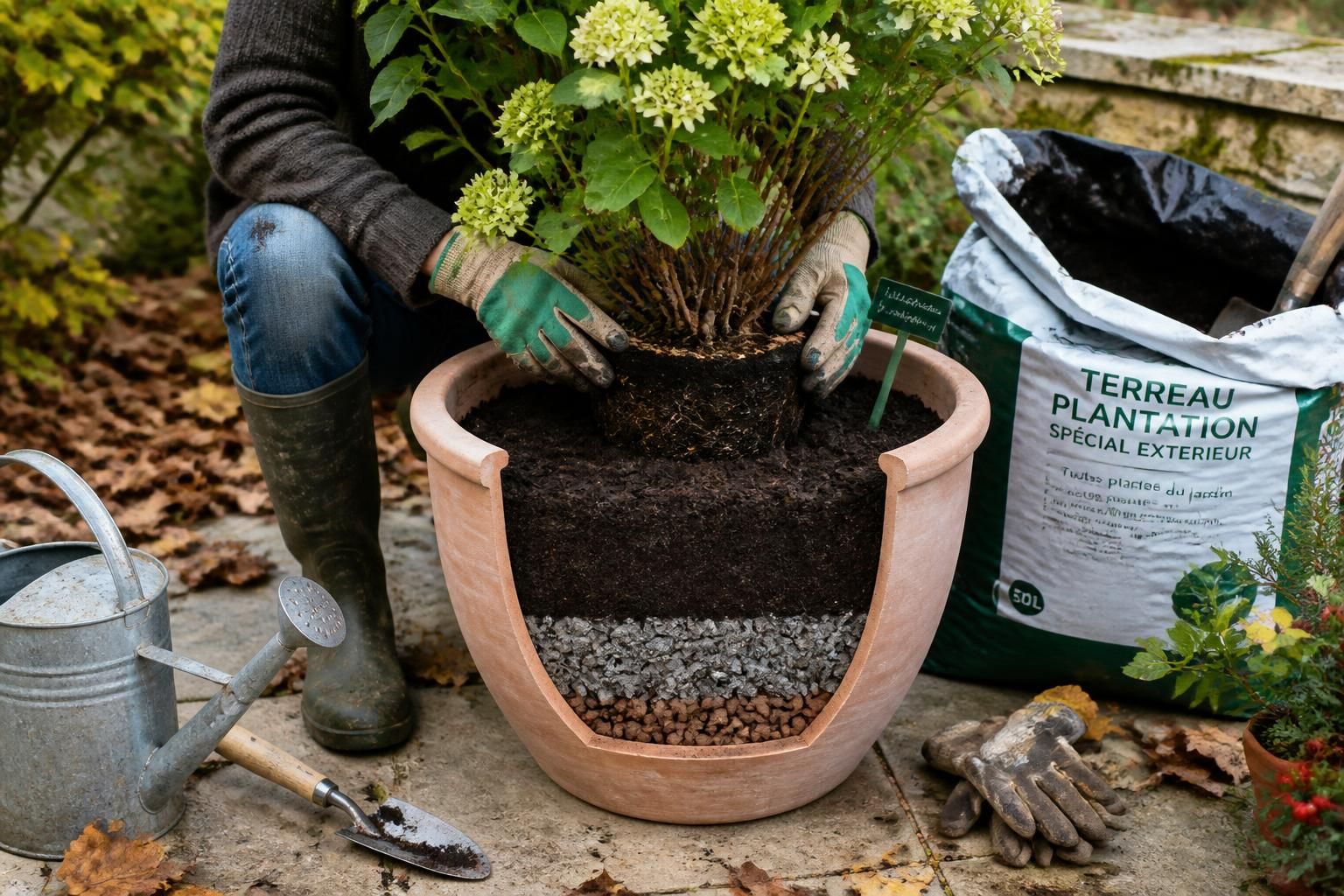 découvrez comment rempoter vos plantes en grand pot extérieur en choisissant le bon terreau, en assurant un drainage efficace et en sélectionnant des plantes adaptées pour passer l'hiver en toute sérénité.