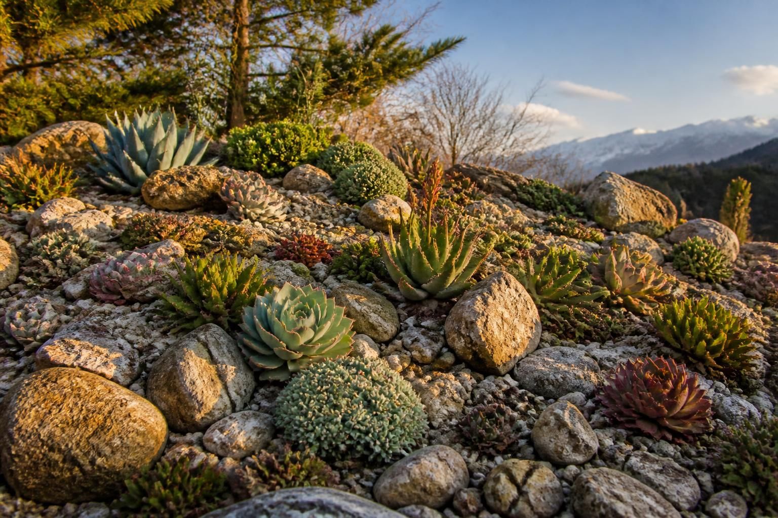 découvrez comment créer une rocaille de plantes grasses adaptée aux massifs secs et résistante au gel pour un jardin durable et esthétique toute l'année.
